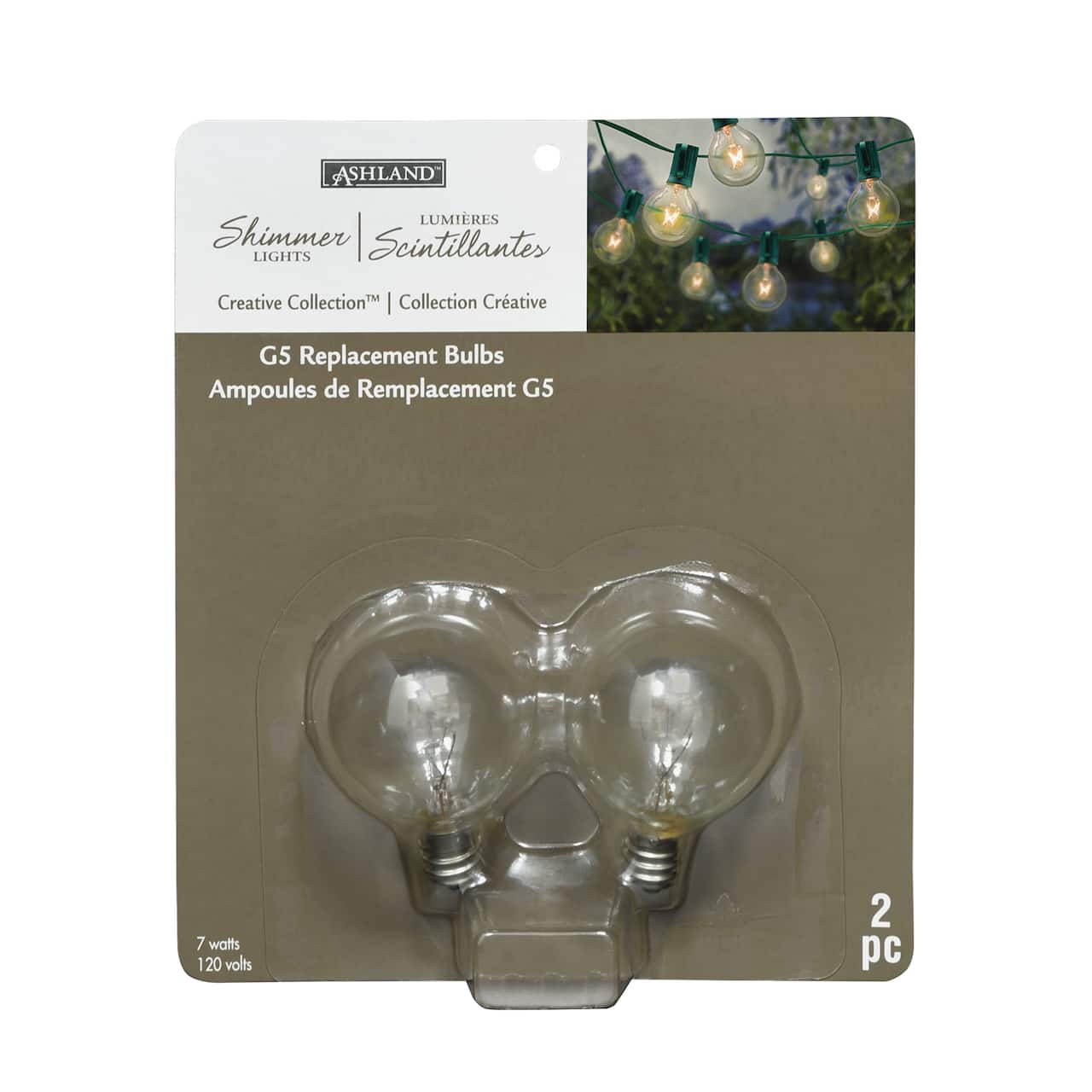 16 Packs: 2 ct. (32 total) Creative Collection&#x2122; Shimmer Lights Globe Replacement G5 Bulbs by Ashland&#x2122;